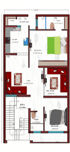 25x50 West Facing House Plan